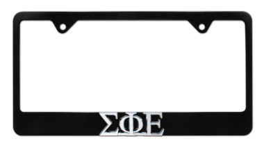 Sigma Phi Epsilon Black License Plate Frame image