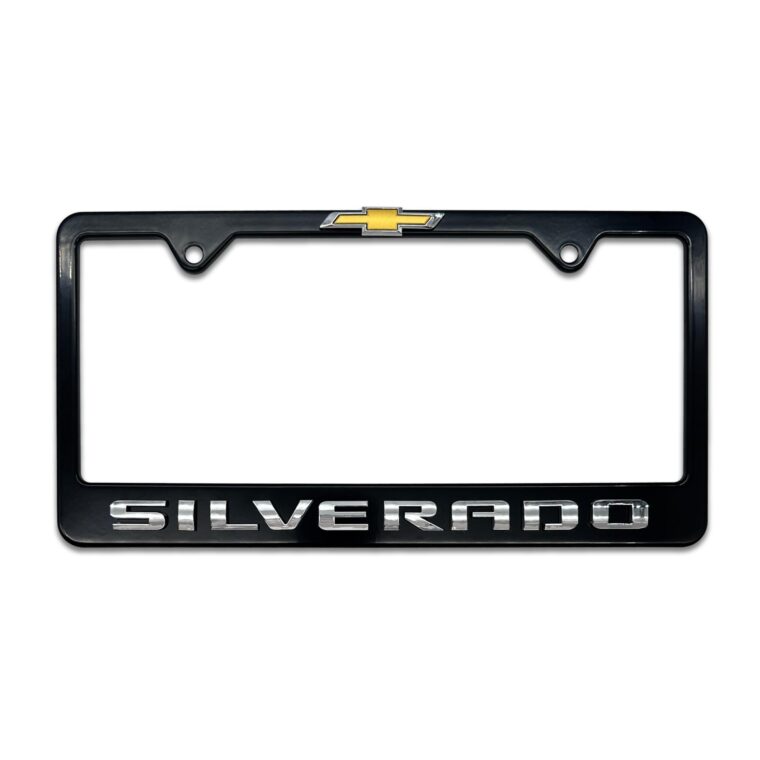 Chevy Silverado Black License Plate Frame