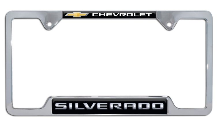 Silverado Chevy Open Chrome License Plate Frame