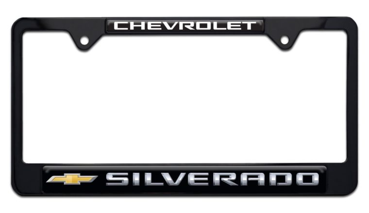 Silverado Chevy Black License Plate Frame