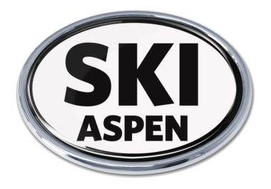 Ski Aspen White Chrome Emblem
