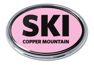 Ski Cooper Mountain Pink Chrome Emblem
