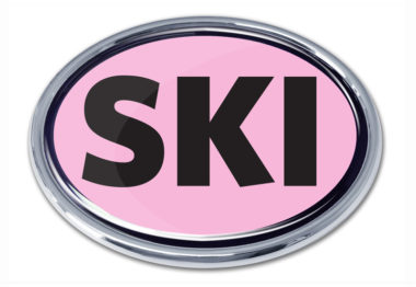 Ski Pink Chrome Emblem image