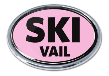 Ski Vail Pink Chrome Emblem image