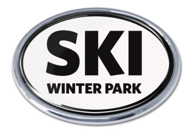 Ski Winter Park White Chrome Emblem