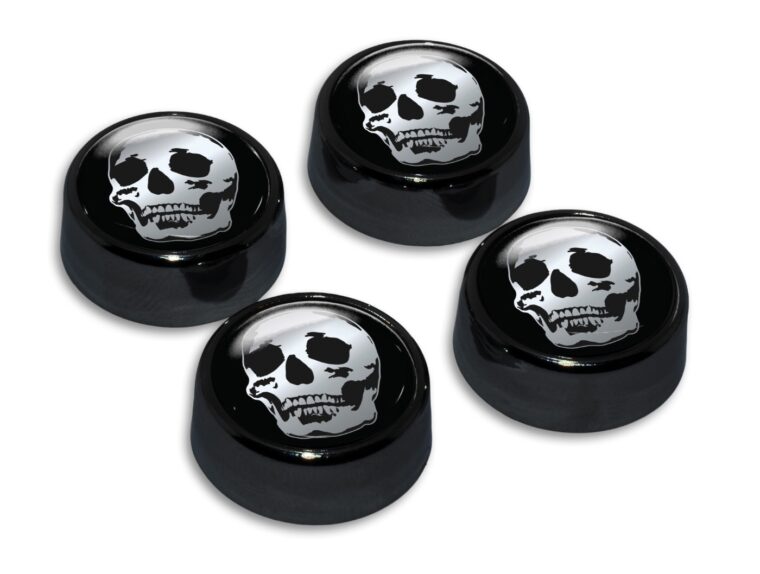 Skull License Plate Frame Screw Caps image