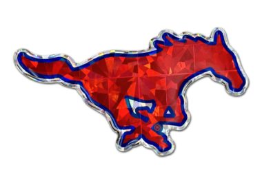 SMU Mustang Red 3D Reflective Decal