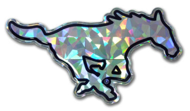 SMU Silver 3D Reflective Decal