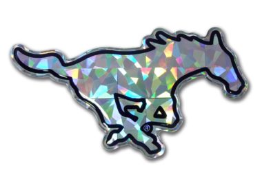 SMU Silver 3D Reflective Decal