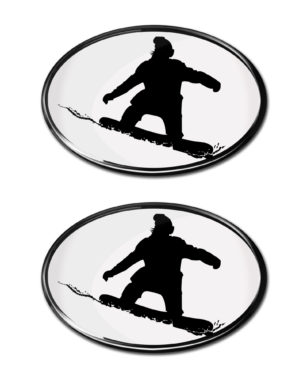 Snowboard 3D Decal 2-Pack