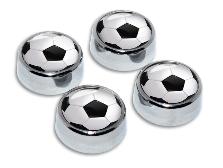 Soccer Ball License Plate Frame Screw Caps image