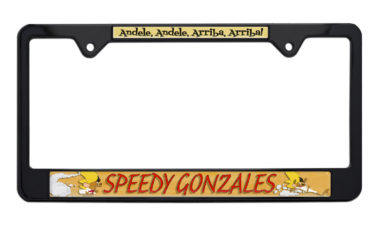 Speedy Gonzales Black License Plate Frame image