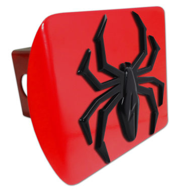 Black Lightning Spider Red Hitch Cover