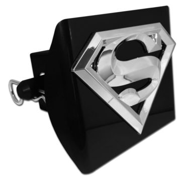 Superman Emblem on Black Plastic Hitch Cover image