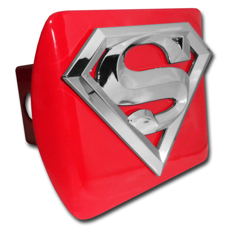 Superman Emblem on Red Hitch Cover