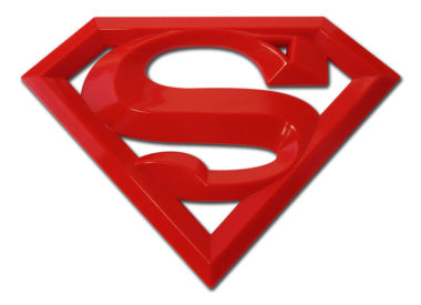 Superman Red Metal Emblem