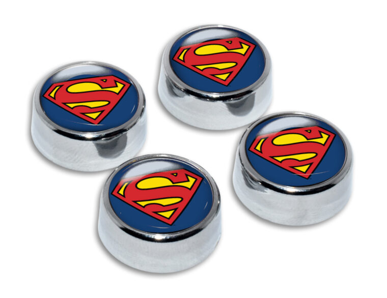 Superman License Plate Frame Screw Caps image