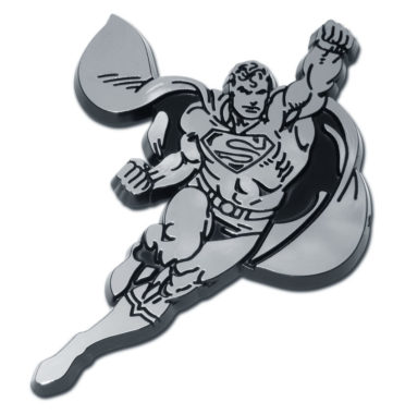 Vintage Superman Figurine Chrome Emblem