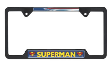 Superman Fly Open Black License Plate Frame image