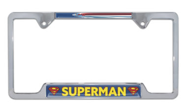 Superman Fly Open Chrome License Plate Frame image