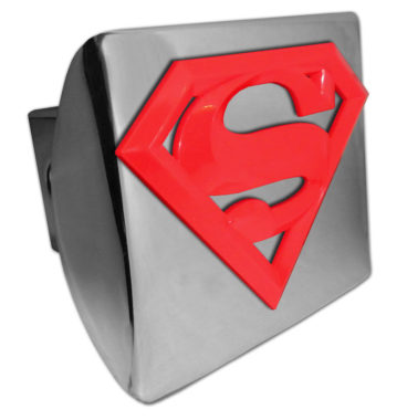 Superman Red Emblem on Chrome Hitch Cover image