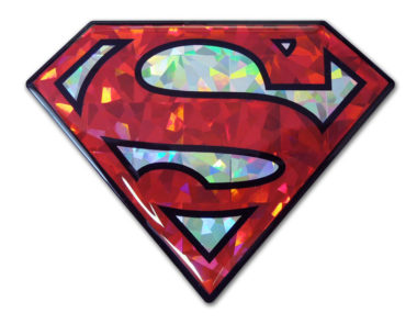 Superman Red 3D Reflective Decal image