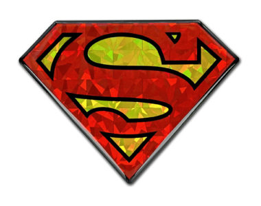 Superman Red and Yellow 3D Reflective Decal