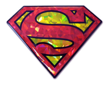 Superman Red and Yellow 3D Reflective Decal image
