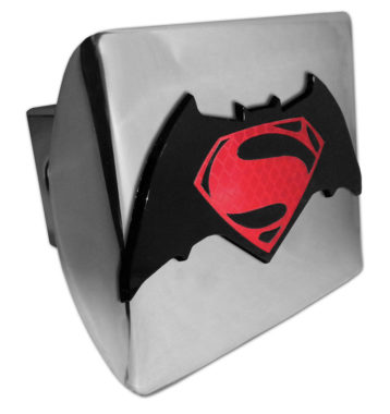 Batman v Superman Red and Chrome Hitch Cover