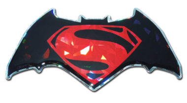 Batman v Superman Red 3D Reflective Decal image