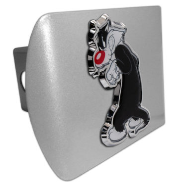 Sylvester the cat Brushed Chrome Metal Hitch Cover image
