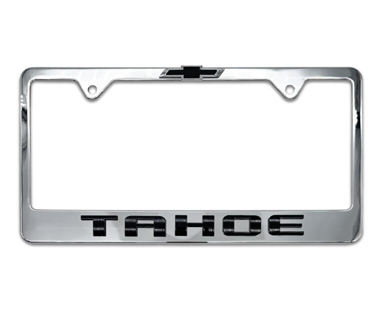 Chevy Black Tahoe Chrome License Plate Frame