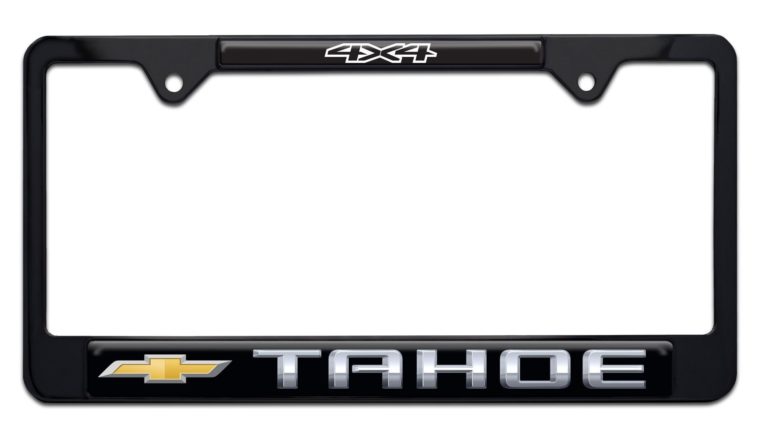 Tahoe 4x4 Black License Plate Frame