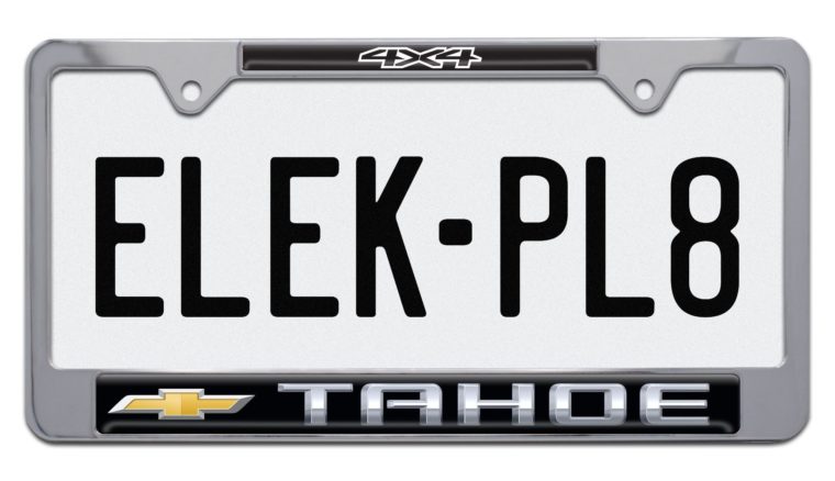 Tahoe 4x4 Standard Chrome License Plate Frame