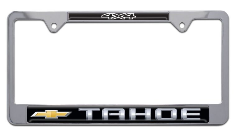 Tahoe 4x4 Chrome License Plate Frame