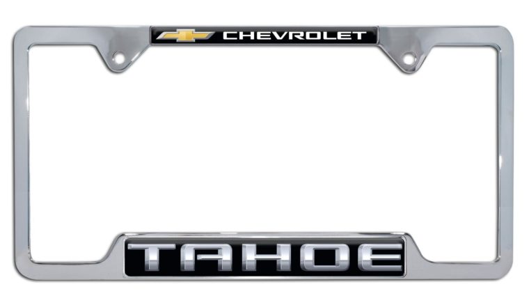 Tahoe Chevy Open Chrome License Plate Frame