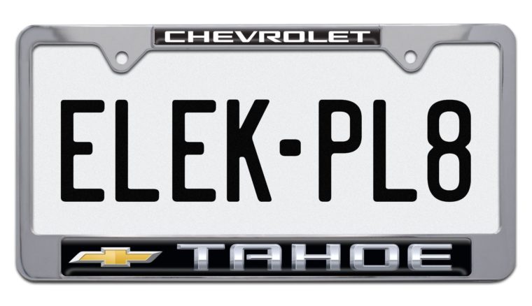 Tahoe Chevy Standard Chrome License Plate Frame