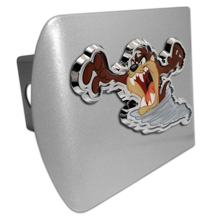 Tasmanian Devil Matte Chrome Hitch Cover