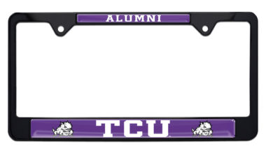 TCU Alumni Black License Plate Frame image