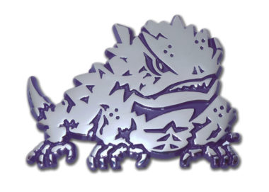 TCU Horn Frog Purple Chrome Emblem