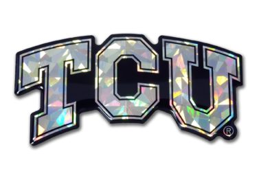 TCU Silver 3D Reflective Decal