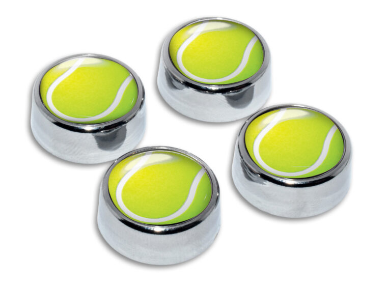 Tennis Ball License Plate Frame Screw Caps image