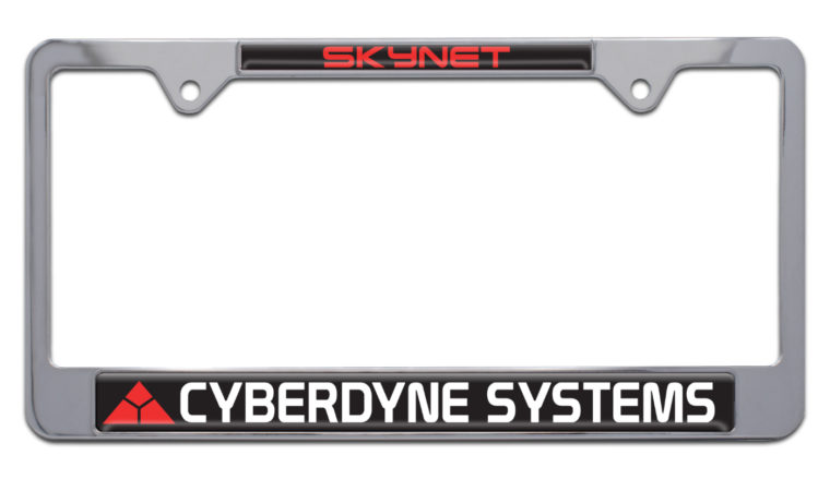 Terminator Cyberdyne Chrome License Plate Frame