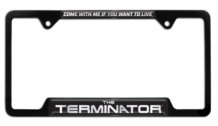 Terminator Come With Me Open License Plate Frame