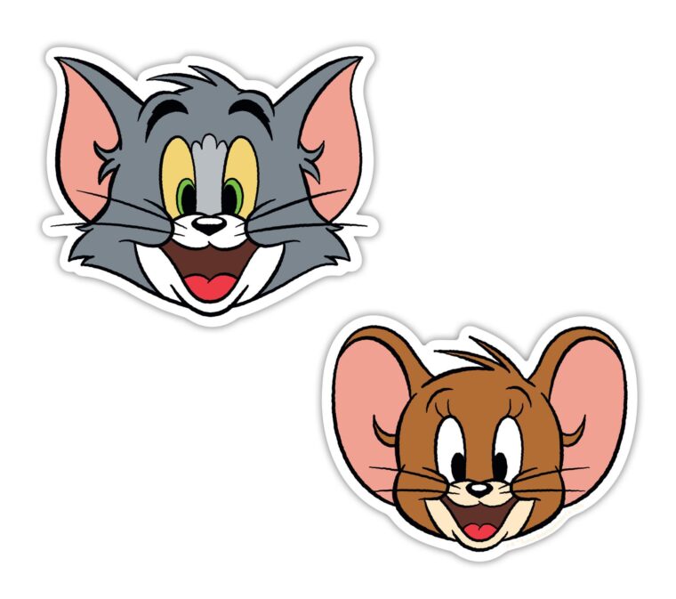 Tom & Jerry Faces Dynamic Decal 2-Pack image