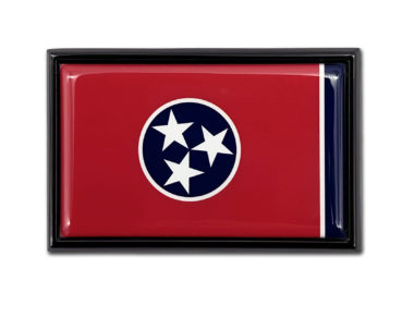 Tennessee State Flag Black Metal Car Emblem image