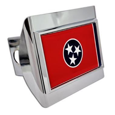 Tennessee Chrome Flag Chrome Hitch Cover image