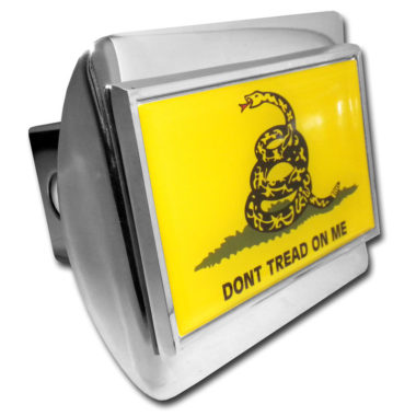 Don't Tread On Me Flag Emblem Chrome Hitch Cover