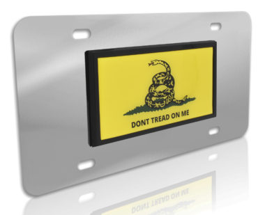 Don't Tread Flag Stainless Steel License Plate