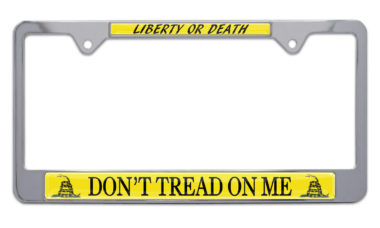 Don't Tread On Me Flag License Plate Frame image